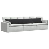 Sofa Pillows 2 pcs Black 200 x 40 cm Corduroy Fabric 42013891