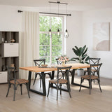 Dining Table Legs V-Shape 3 pcs Black 90x cm Steel 4012592