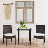 Outdoor Dining Set Black,Cream Poly rattan 3 Piece Set Durable 3100395
