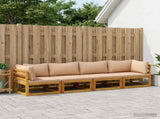 Sofa Set 4 pcs Natural Solid Acacia Wood 3417284