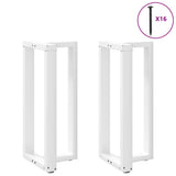 ZNTS Bar Table Legs T-Shaped 2 pcs White 40x35x cm Steel 4013073