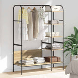 Clothes Rack with Shelf Brown 120 x 44 x 160 cm Engineered Wood 868446