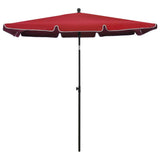 Garden Parasol with Pole 210x140 cm Bordeaux Red 315547