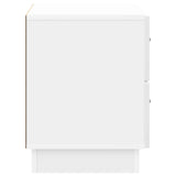 Bedside Cabinet High Gloss White 62 x 34.5 x 44.5 cm 895239