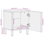 Bedside Cabinet 2 pcs Black 40x33x46 cm Solid Wood Mango 4017645