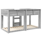Bunk Bed for Kids Grey Sonoma 100 x 200 cm Engineered Wood 3410424