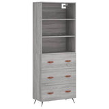 Highboard Grey Sonoma 69.5x34x180 cm Engineered Wood 3189355