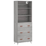Highboard Grey Sonoma 69.5x34x180 cm Engineered Wood 3189355