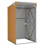 Wall-mounted Garden Shed Brown 118x100x178 cm Galvanised Steel 316220