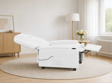 Recliner Massage Chair White 75 x 95 x 106 cm Fabric 42051154