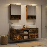Bathroom Furniture Set 5 pcs Smoked Oak 50 x 14.5 x 70 cm 3406843