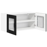 Wall Glass Cabinet LUCCA Black Oak 80 x 31 x 40 cm 884946