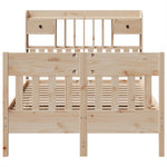 ZNTS Bed Frame without Mattress 120x200 cm Solid Wood Pine 3323263