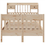 ZNTS Bed Frame without Mattress 120x200 cm Solid Wood Pine 3323263
