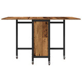 Folding Dining Table with Castors 130 x 80 x 76.5 cm steel PB 8006047