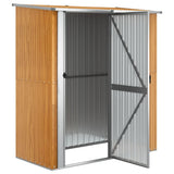 Garden Shed 180.5x97x209.5 cm Galvanised Steel Wooden Look 150906