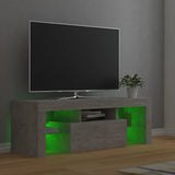 TV Cabinet with LED Lights Concrete Grey 120x35x40 cm 804350