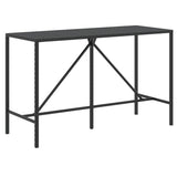 Garden Bar Set Black PE Rattan 9-Piece Footrest Garden Bar Set 3187696