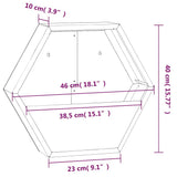 Wall Planters 2 pcs Rusty Corten Steel 46x10x40 cm 823685