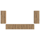 TV Cabinet Set 4 pcs Artisan Oak Engineered Wood 3409167