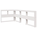 ZNTS Bookcase Bed without Mattress White 90x190 cm Single Solid Wood Pine 3324404