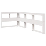 Bookcase Bed without Mattress White 90x190cm Solid Wood Pine 3324482