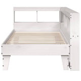 Bookcase Bed without Mattress White 90x190cm Solid Wood Pine 3324560