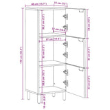 Highboard Black 40x33x110 cm Engineered Wood 4017677