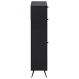 Shoe Cabinet BREDA 78 x 24 x 103 cm Engineered Wood Black 897536
