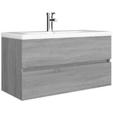 Sink Cabinet Grey Sonoma 90x38.5x45 cm Engineered Wood 815655
