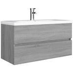 ZNTS Sink Cabinet Grey Sonoma 90x38.5x45 cm Engineered Wood 815655