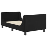 Children's Bed Frame with Headboard Black 80 x 160 cm Velvet 42010859