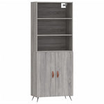 Highboard Grey Sonoma 69.5x34x180 cm Engineered Wood 3189227