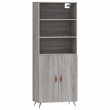 Highboard Grey Sonoma 69.5x34x180 cm Engineered Wood 3189227