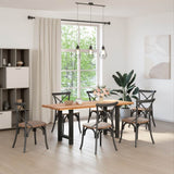 Dining Table Legs Black 2 pcs 50x cm Steel 4013300