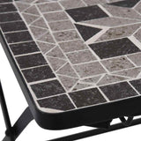 Mosaic Folding Chairs 2 pcs Grey 46716
