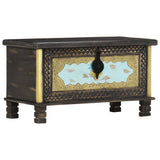 Storage Chest Black 80x40x45 cm Solid Mango Wood 286396