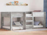 Bunk Bed for Kids Concrete Grey 100 x 200 cm Engineered Wood 3410422
