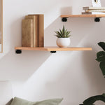 ZNTS Wall Shelf Light Brown 40x50x2 cm Treated Solid Wood Oak 363632
