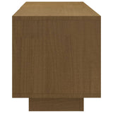 TV Cabinet Honey Brown 110x30x33.5 cm Solid Pinewood 809891
