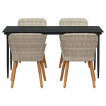 Dining Set Light grey Poly rattan 3261708