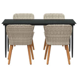 Dining Set Light grey Poly rattan 3261708