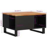 Coffee Table 60x50x35 cm Solid Wood Acacia 352866