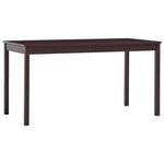 7 Piece Dining Set Pinewood Dark Brown 283377