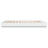 Bed Frame White Engineered Wood Super King Durable Bed Frame 3209835