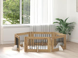 Dog Gate with Stands 6 pcs Artisan Oak 80 x 60 cm 892144