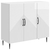 Sideboard High Gloss White 89 x 34.5 x 80 cm Engineered Wood 894879