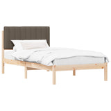Bed Frame with Upholstered Headboard Taupe 100 x 200 cm 878072
