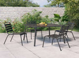 Garden Dining Set Anthracite Steel Medium Stackable 3187989