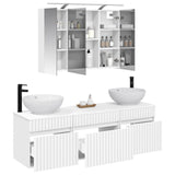 Bathroom Cabinet Set 4 pcs White Engineered Wood 3406615